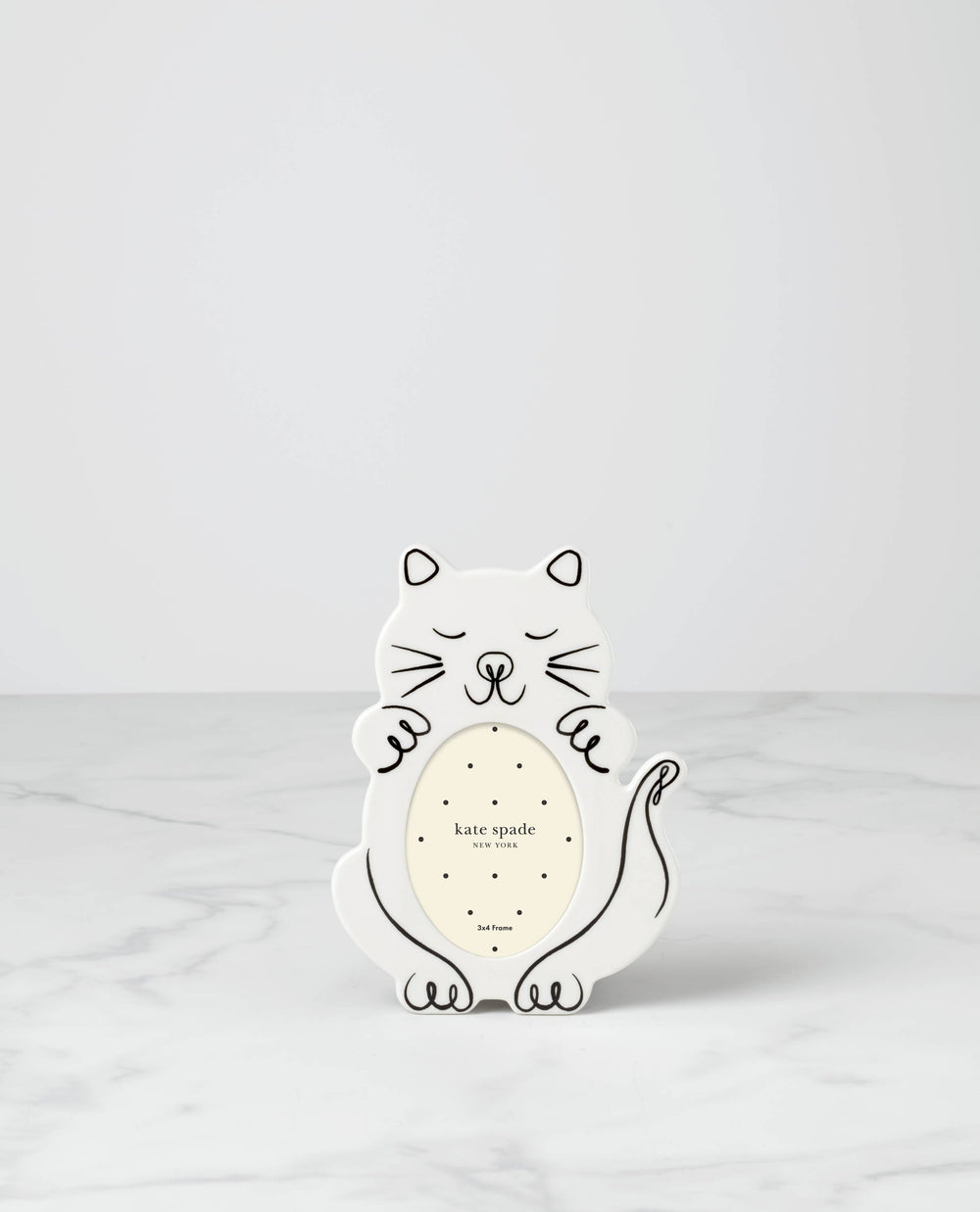 Lenox Kate Spade Wild Things 4x3 Cat Picture Frame OFF WHITE PORCELAIN 897465