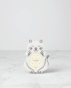Lenox Kate Spade Wild Things 4x3 Cat Picture Frame OFF WHITE PORCELAIN 897465