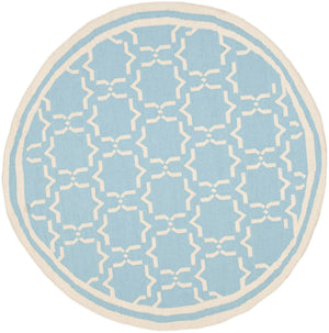 Safavieh Dhurries 545 Hand Woven Flat Weave  Rug Light Blue / Ivory DHU545B-26