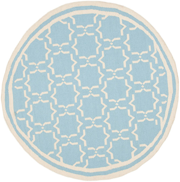 Safavieh Dhurries 545 Hand Woven Flat Weave  Rug Light Blue / Ivory DHU545B-26