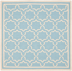Safavieh Dhurries 545 Hand Woven Flat Weave  Rug Light Blue / Ivory DHU545B-26