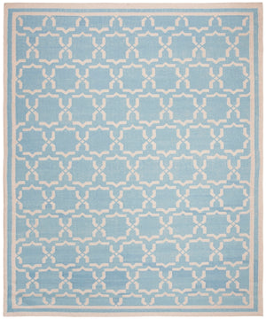 Safavieh Dhurries 545 Hand Woven Flat Weave  Rug Light Blue / Ivory DHU545B-26