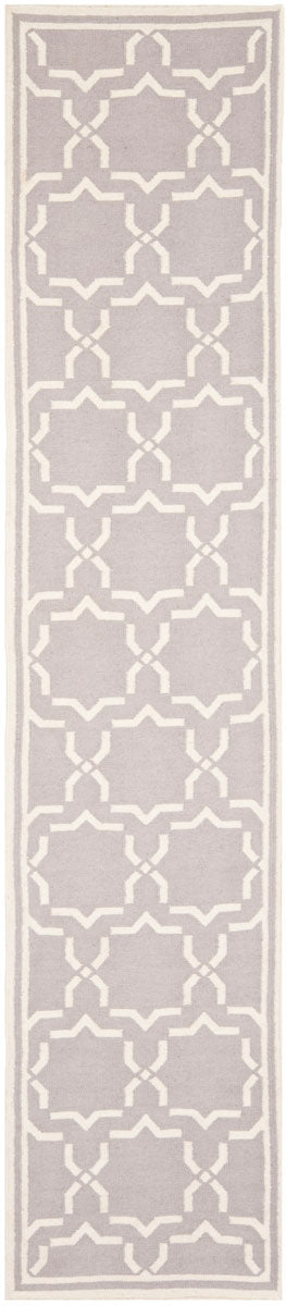 Safavieh Dhurries 545 Hand Woven Flat Weave  Rug Grey / Ivory DHU545G-26