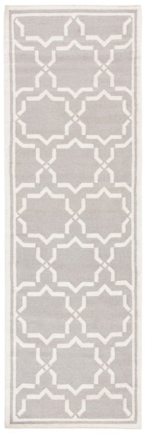 Safavieh Dhurries 545 Hand Woven Flat Weave  Rug Grey / Ivory DHU545G-26