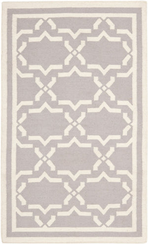 Safavieh Dhurries 545 Hand Woven Flat Weave  Rug Grey / Ivory DHU545G-26