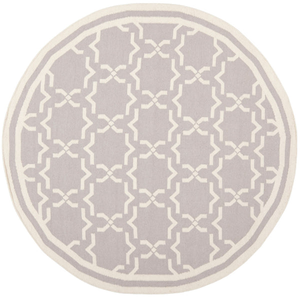 Safavieh Dhurries 545 Hand Woven Flat Weave  Rug Grey / Ivory DHU545G-26