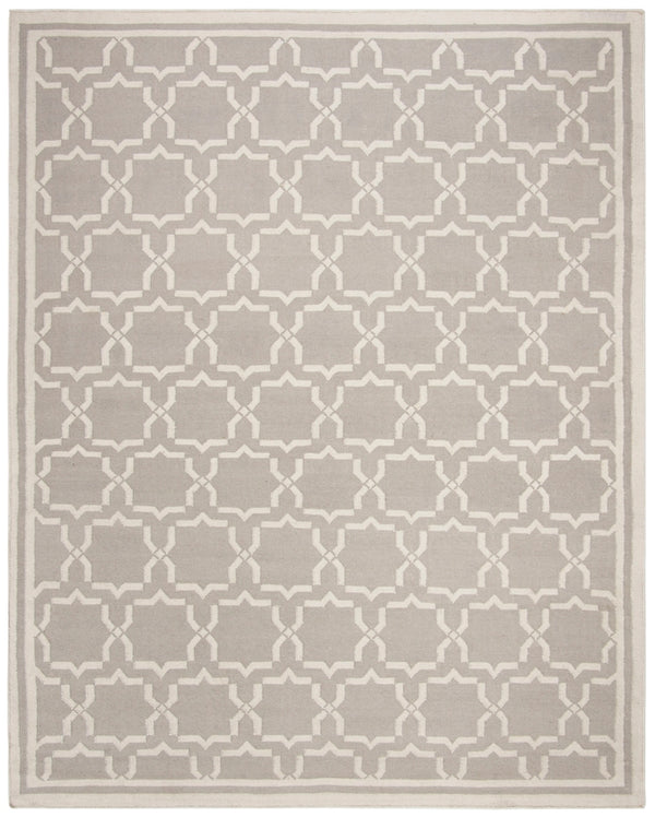 Safavieh Dhurries 545 Hand Woven Flat Weave  Rug Grey / Ivory DHU545G-26