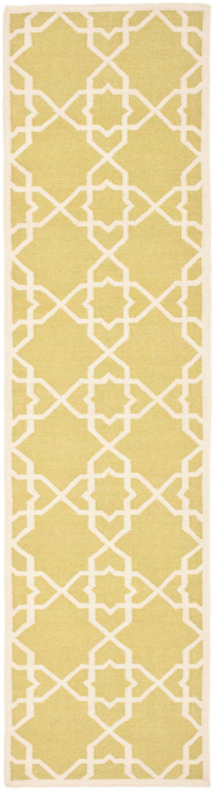 Safavieh Dhurries 548 Hand Woven Flat Weave  Rug Olive / Ivory DHU548A-3