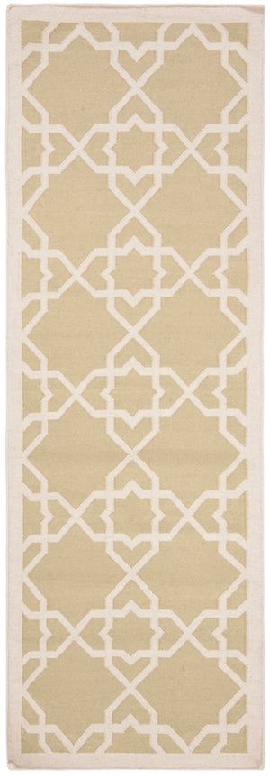 Safavieh Dhurries 548 Hand Woven Flat Weave  Rug Olive / Ivory DHU548A-3