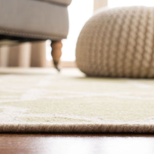 Safavieh Dhurries 548 Hand Woven Flat Weave  Rug Olive / Ivory DHU548A-3