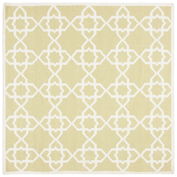 Safavieh Dhurries 548 Hand Woven Flat Weave  Rug Olive / Ivory DHU548A-3