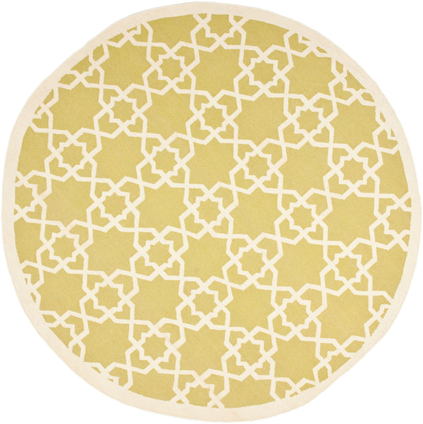 Safavieh Dhurries 548 Hand Woven Flat Weave  Rug Olive / Ivory DHU548A-3