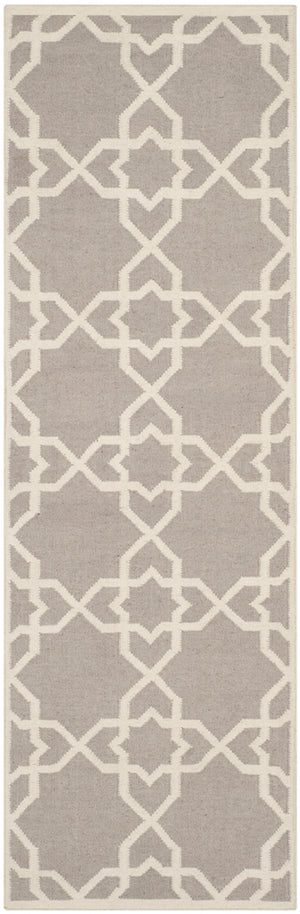 Safavieh Dhurries 548 Hand Woven Flat Weave  Rug Grey / Ivory DHU548G-26