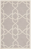Safavieh Dhurries 548 Hand Woven Flat Weave  Rug Grey / Ivory DHU548G-26