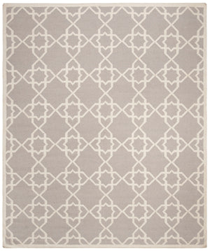 Safavieh Dhurries 548 Hand Woven Flat Weave  Rug Grey / Ivory DHU548G-26