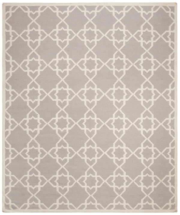 Safavieh Dhurries 548 Hand Woven Flat Weave  Rug Grey / Ivory DHU548G-26