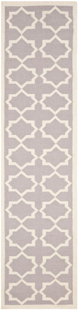 Safavieh Dhurries 549 Hand Woven Flat Weave  Rug Grey / Ivory DHU549G-26