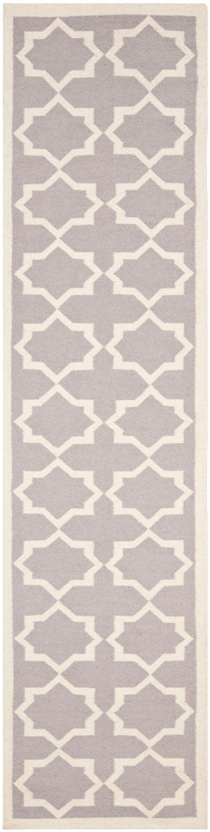 Safavieh Dhurries 549 Hand Woven Flat Weave  Rug Grey / Ivory DHU549G-26
