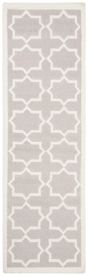 Safavieh Dhurries 549 Hand Woven Flat Weave  Rug Grey / Ivory DHU549G-26