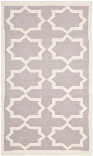 Safavieh Dhurries 549 Hand Woven Flat Weave  Rug Grey / Ivory DHU549G-26