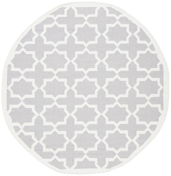 Safavieh Dhurries 549 Hand Woven Flat Weave  Rug Grey / Ivory DHU549G-26