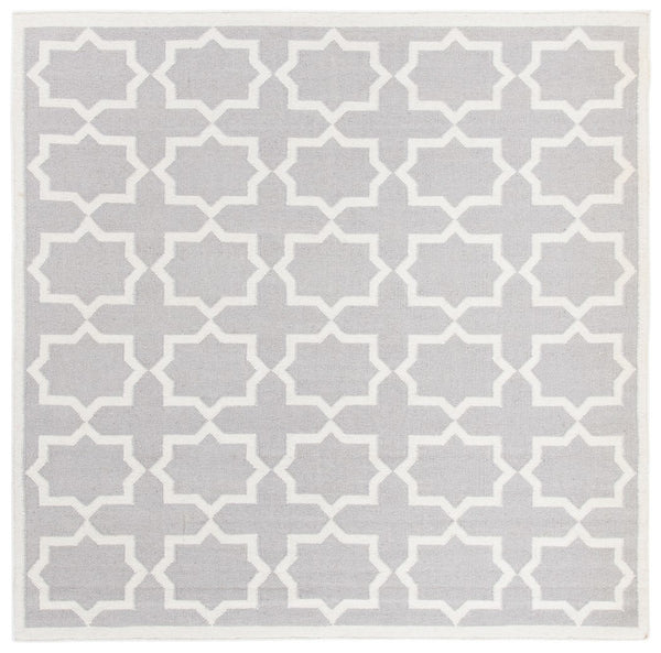Safavieh Dhurries 549 Hand Woven Flat Weave  Rug Grey / Ivory DHU549G-26