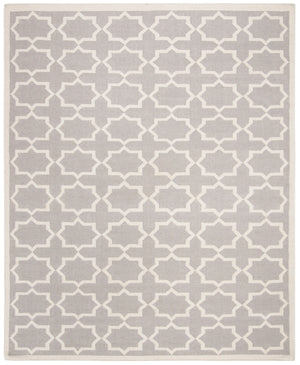 Safavieh Dhurries 549 Hand Woven Flat Weave  Rug Grey / Ivory DHU549G-26
