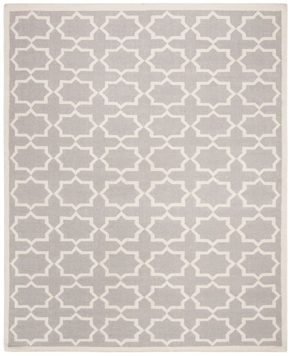 Safavieh Dhurries 549 Hand Woven Flat Weave  Rug Grey / Ivory DHU549G-26