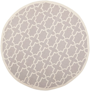 Safavieh Dhurries 549 Hand Woven Flat Weave  Rug Grey / Ivory DHU549G-26