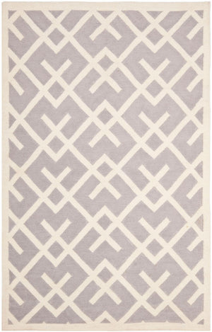 Safavieh Dhurries 552 Hand Woven Flat Weave  Rug Grey / Ivory DHU552G-26