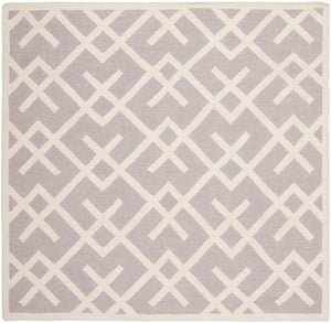 Safavieh Dhurries 552 Hand Woven Flat Weave  Rug Grey / Ivory DHU552G-26