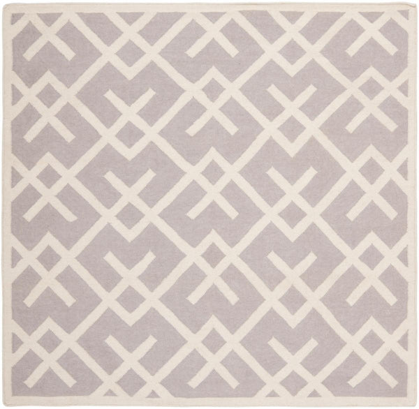 Safavieh Dhurries 552 Hand Woven Flat Weave  Rug Grey / Ivory DHU552G-26