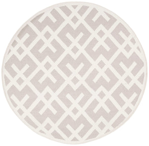 Safavieh Dhurries 552 Hand Woven Flat Weave  Rug Grey / Ivory DHU552G-26
