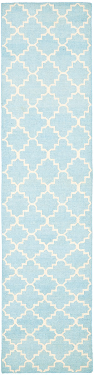 Safavieh Dhurries 554 Hand Woven Flat Weave  Rug Light Blue / Ivory DHU554B-26