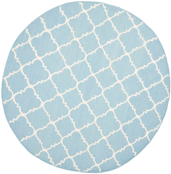 Safavieh Dhurries 554 Hand Woven Flat Weave  Rug Light Blue / Ivory DHU554B-26