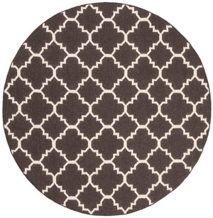 Safavieh Dhurries 554 Hand Woven Flat Weave  Rug Brown / Ivory DHU554C-26