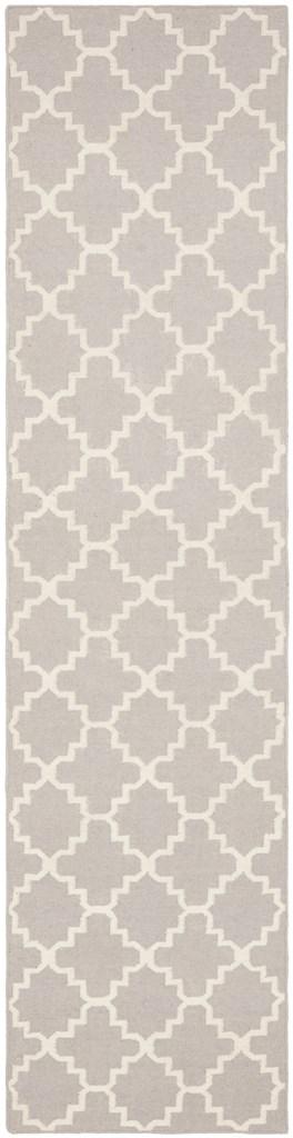 Safavieh Dhurries 554 Hand Woven Flat Weave  Rug Grey / Ivory DHU554G-26
