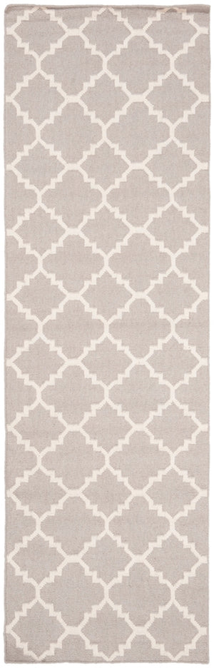 Safavieh Dhurries 554 Hand Woven Flat Weave  Rug Grey / Ivory DHU554G-26