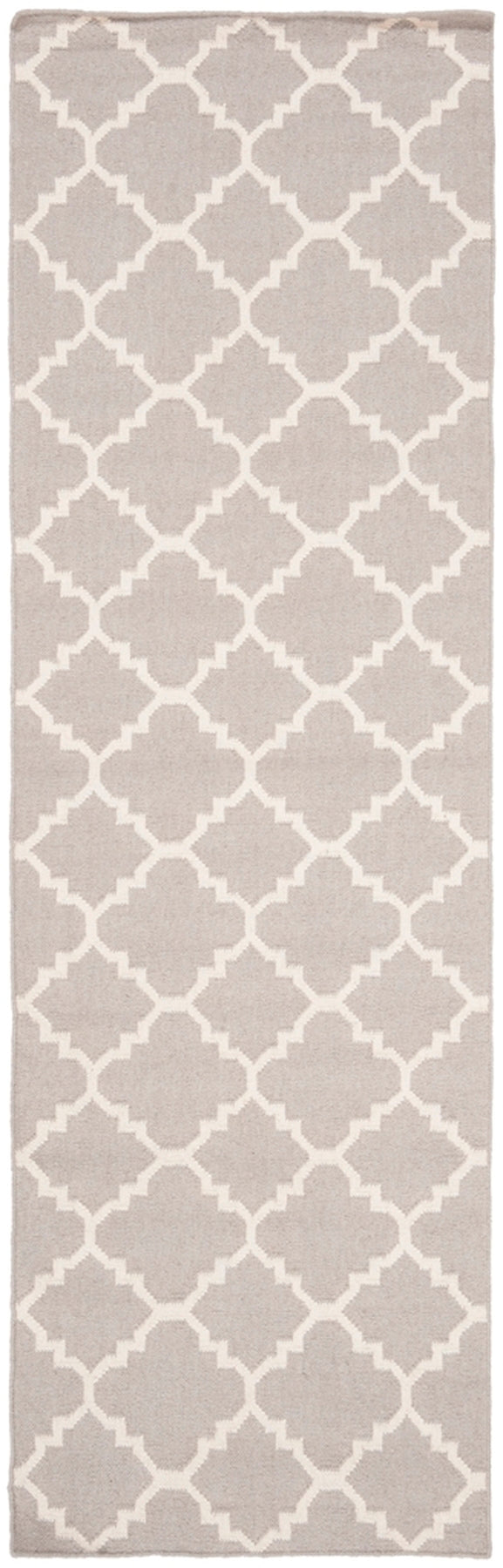 Safavieh Dhurries 554 Hand Woven Flat Weave  Rug Grey / Ivory DHU554G-26