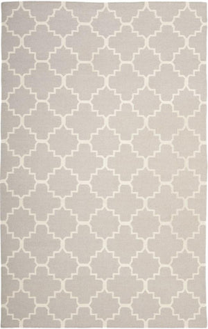 Safavieh Dhurries 554 Hand Woven Flat Weave  Rug Grey / Ivory DHU554G-26