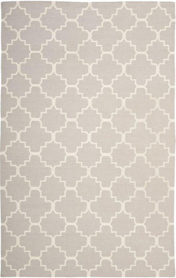 Safavieh Dhurries 554 Hand Woven Flat Weave  Rug Grey / Ivory DHU554G-26