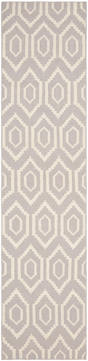 Safavieh Dhurries 556 Hand Woven Flat Weave  Rug Grey / Ivory DHU556G-26
