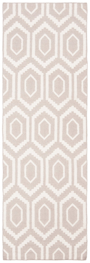 Safavieh Dhurries 556 Hand Woven Flat Weave  Rug Grey / Ivory DHU556G-26