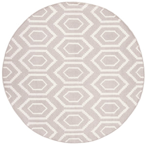 Safavieh Dhurries 556 Hand Woven Flat Weave  Rug Grey / Ivory DHU556G-26