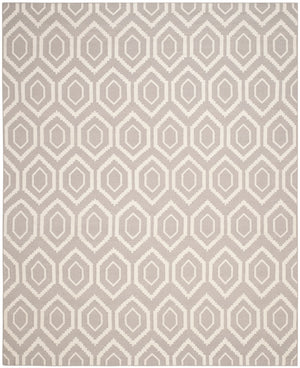 Safavieh Dhurries 556 Hand Woven Flat Weave  Rug Grey / Ivory DHU556G-26