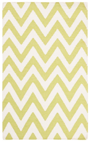 Safavieh Dhurries 557 Hand Woven Flat Weave  Rug Green / Ivory DHU557A-26
