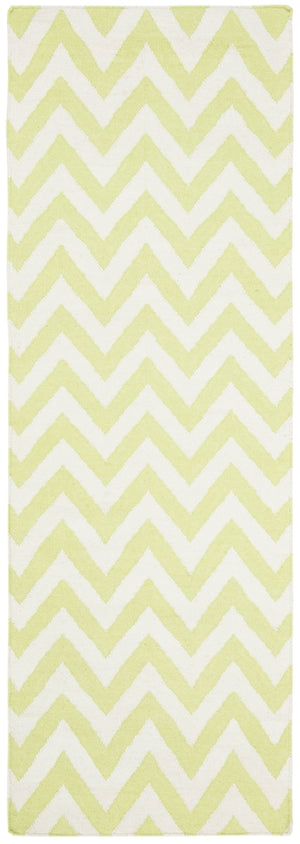 Safavieh Dhurries 557 Hand Woven Flat Weave  Rug Green / Ivory DHU557A-26