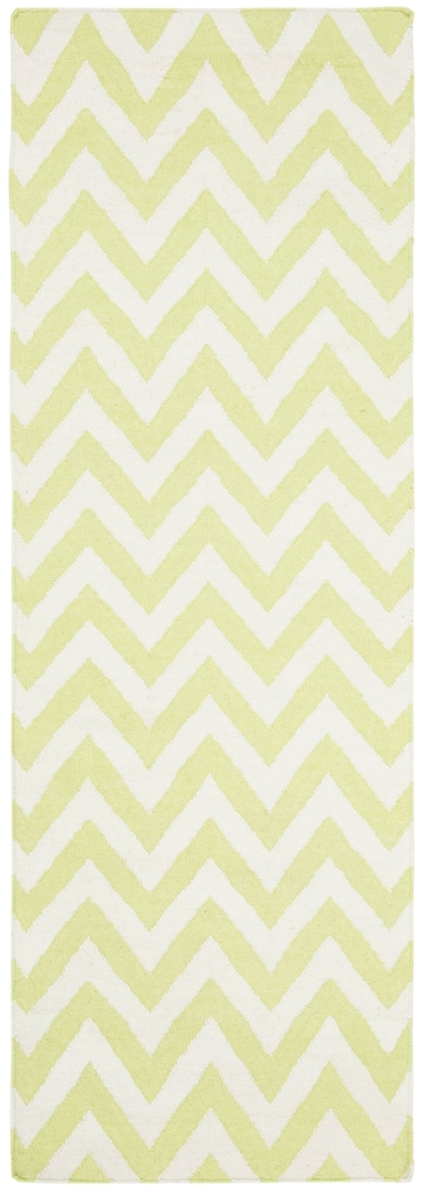 Safavieh Dhurries 557 Hand Woven Flat Weave  Rug Green / Ivory DHU557A-26