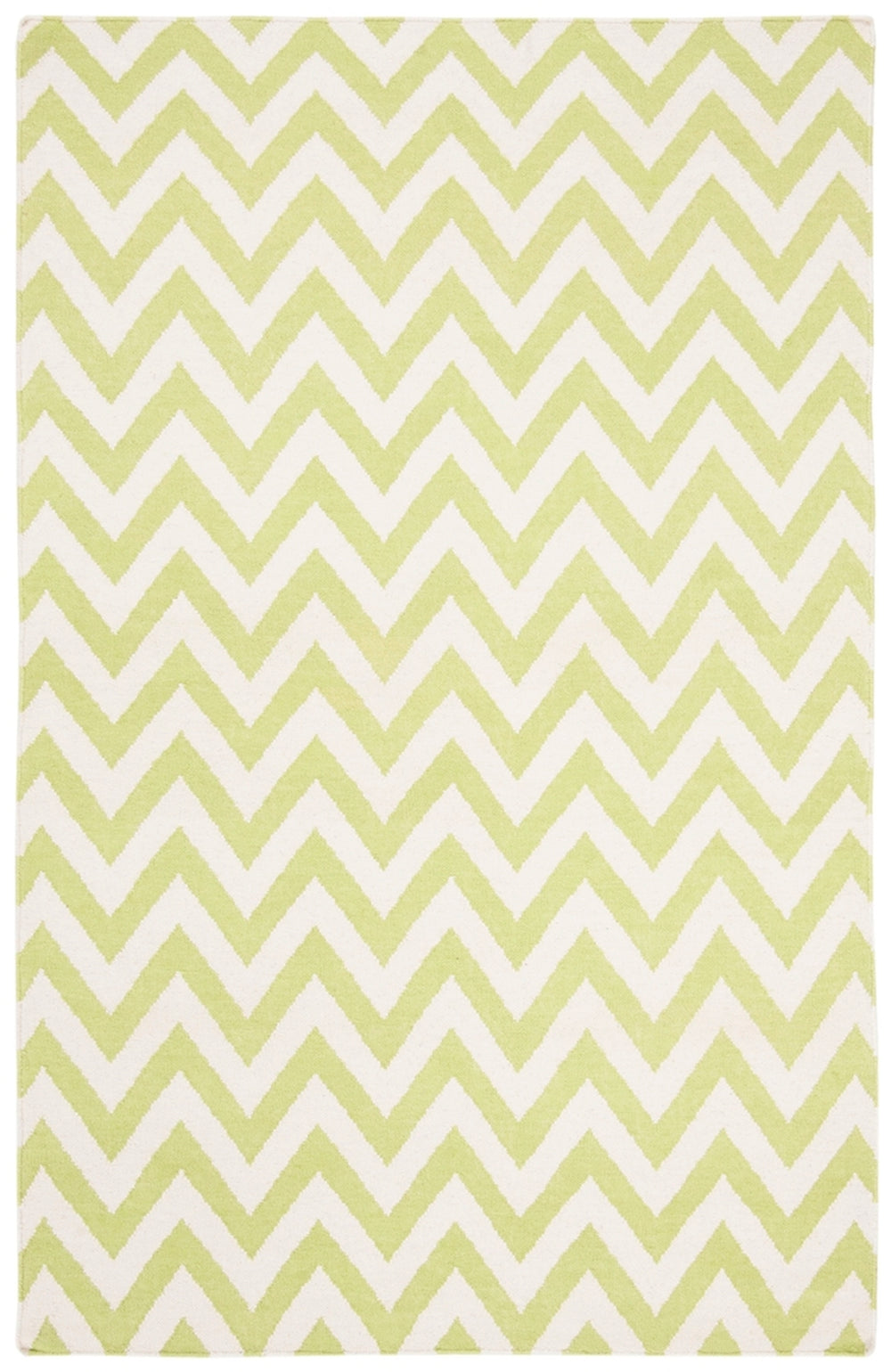 Safavieh Dhurries 557 Hand Woven Flat Weave  Rug Green / Ivory DHU557A-26