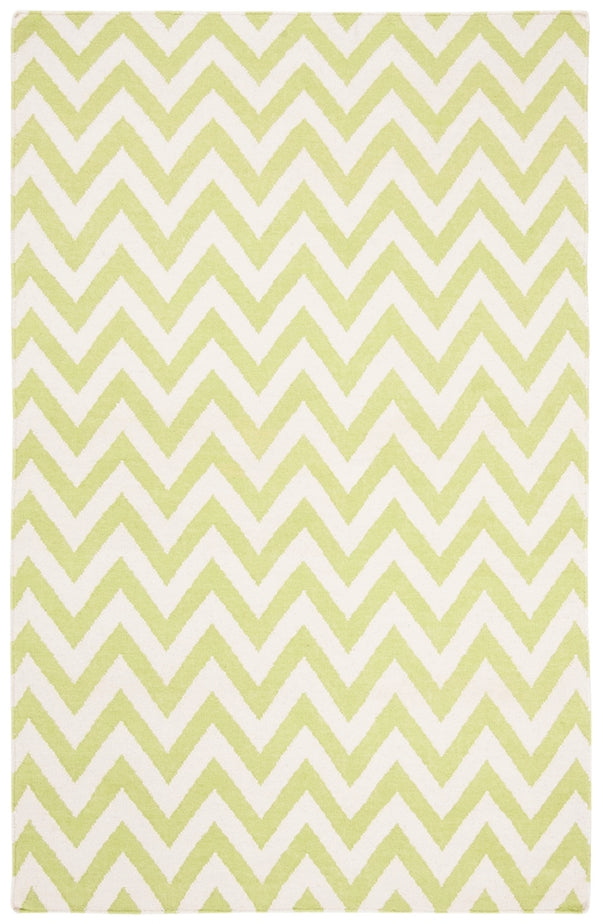 Safavieh Dhurries 557 Hand Woven Flat Weave  Rug Green / Ivory DHU557A-26